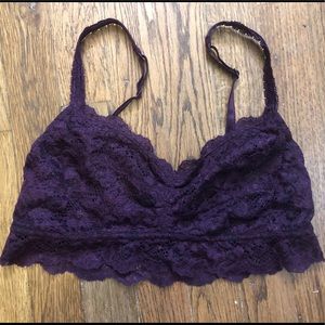 Express purple lace bandeau